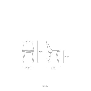 Silla de comedor moderna Uma de Teulat