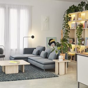 Salón con mesa auxiliar de diseño Arq de Teulat