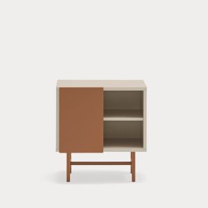 mesa de noche minimalista con almacenamiento