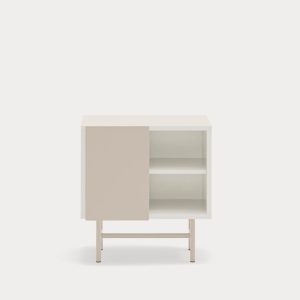 mesa de noche minimalista con almacenamiento