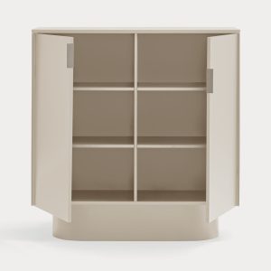 Mesa auxiliar minimalista con almacenaje